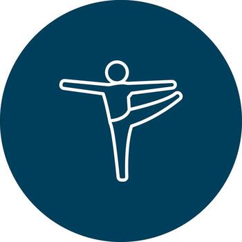 Extended HandtoBigToe Pose Utthita Hasta Padangusthasana Outlined Frame Object vector