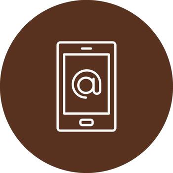 Email Address Outlined Frame Object vector