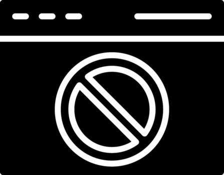 Ad Block Neon Colored UI Symbol vector