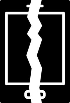 Broken Cell Phone Interactive User Interface Design vector