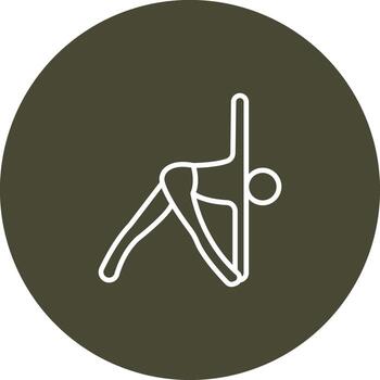 girado triángulo actitud parivrita trikonasana digital tecnología elemento vector