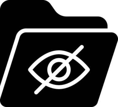 Hidden Folder Web Based Design Element vector
