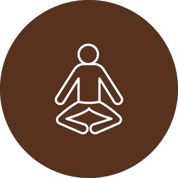 Reclining Bound Angle Pose Supta Baddha Konasana Minimal UI Element vector