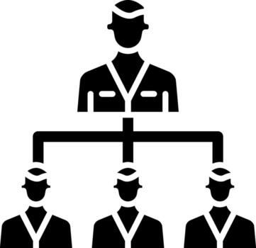 Team Structure Dark Mode UI Symbol vector