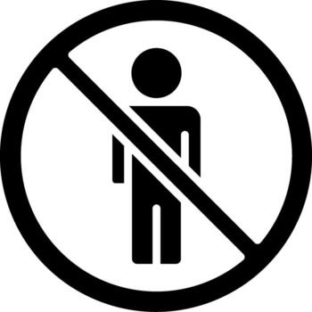 Prohibited Area Responsive Mobile App Shape vector