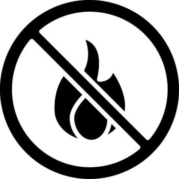 No Fire Sharp Edge Clean Visual vector
