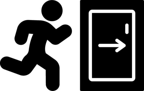 Emergency Exit Custom Linear Element vector