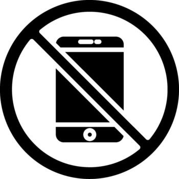 No Smartphones Sharp Linear Edge Mark vector