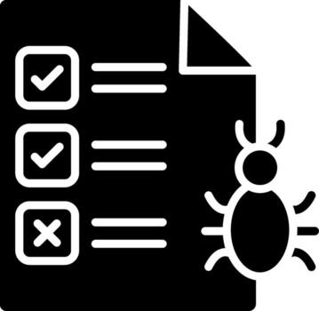 Bug Report Solid Fill Shape Symbol vector