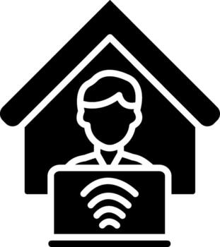 Remote Working UX Focused Design Shape vector