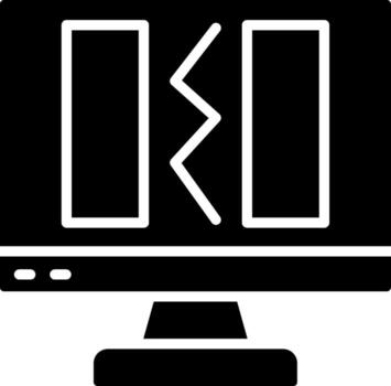 Broken Code Vibrant Color Visual Object vector