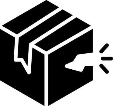 Broken Box Minimal Clean UI Element vector