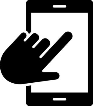 Touch Screen Smooth Rounded UI Symbol vector