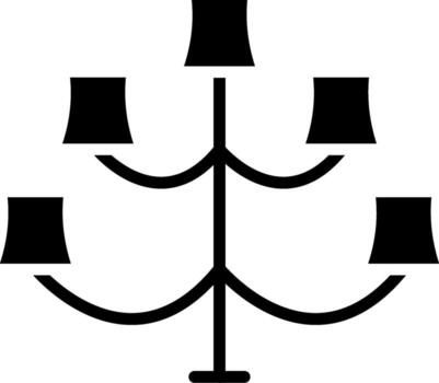 Chandelier Color Block Style Badge vector