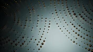gyllene sfärer roterande och formning elegant vågor på mjuk lutning bakgrund. design video