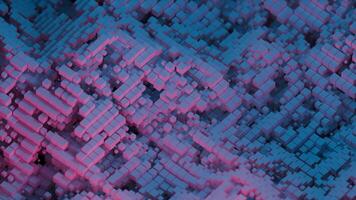 Abstract cubes shifting and transforming in a dynamic pattern. Design video