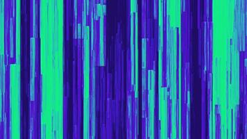 blu e verde verticale interferenza linee, astratto futuristico digitale dati flusso sfondo video