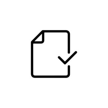 Art of document paper with a check mark on it vector