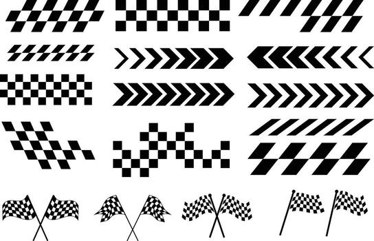 Black and white checkers. Racing flag finish line. white geometric figures. Checkerboard seamless pattern. Rally checkerboard pattern vector