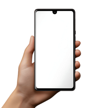 vuoto smartphone schermo mobile App modello palmare dispositivo presentazione sito web design modello digitale tecnologia vetrina utente interfaccia esempio isolato su trasparente sfondo png