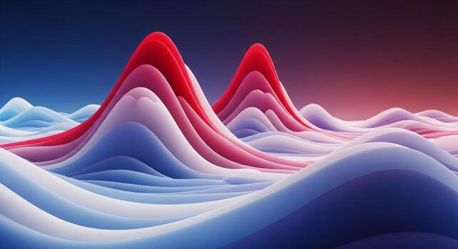 Abstract wavy background with vibrant colors creating a dynamic and futuristic design for modern presentations or artistic creations photo