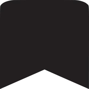 Isolated black bookmark icon with rounded top and v shaped bottom on a white background simple design vector