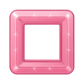 rosa fyrkant ram med avrundad hörn och subtil gnistra isolerat på transparent bakgrund png