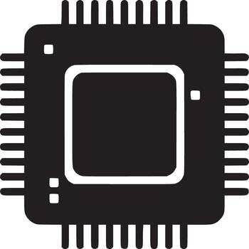 un negro y blanco ilustración de un pastilla con patas y un cuadrado en el centrar diseño estilo vector