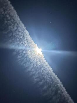 Sun across the cloud photo