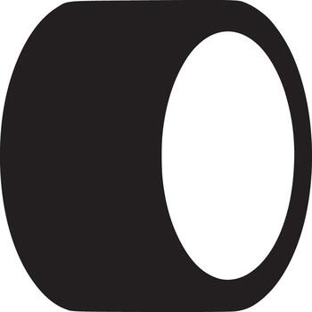 Illustration of a toggle switch in the on position with a black background and white circle vector