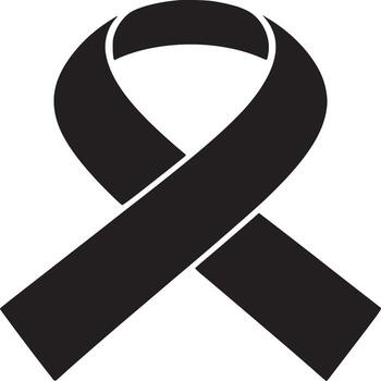 un sencillo gráfico ilustración de un negro cinta en un blanco antecedentes con suave Encendiendo efecto usado vector