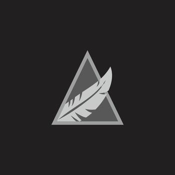 triangle 3d feather motion overlapping gradient logo vector