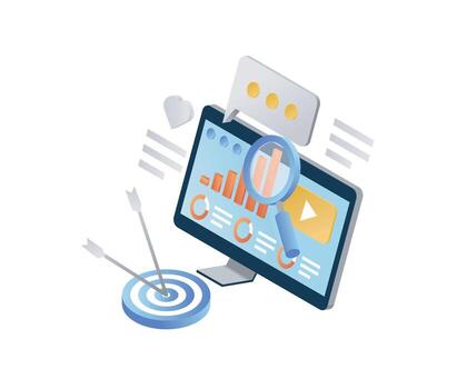 visual datos Estadísticas márketing vector