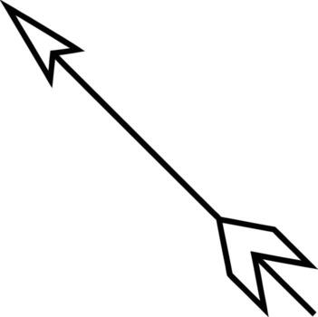 Broken arrow with digital glitch effect creative abstract design vector