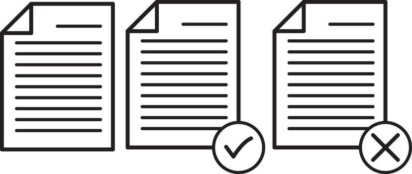 Documents Shape Outlined Design. Text file and Document Shape Design. vector