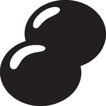 dos negro esferas superposición cada otro con blanco Destacar en un blanco antecedentes sencillo diseño vector