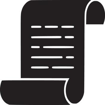 negro silueta de un Desplazarse con horizontal líneas en un blanco antecedentes en un sencillo ilustración vector