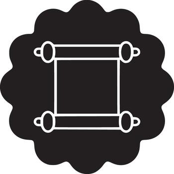 un negro y blanco ilustración de un Desplazarse dentro de un guisado al gratén forma en un blanco antecedentes vector