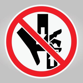 Warning Sign Against Handgun Usage Featuring Stylized Image and Clear Message vector