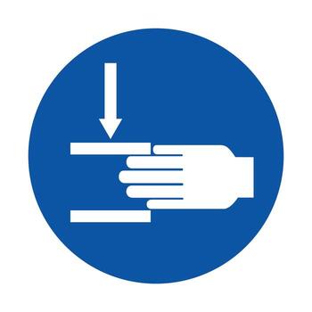 Symbol of Safety Instructions for Manual Handling with a Hand and Box vector