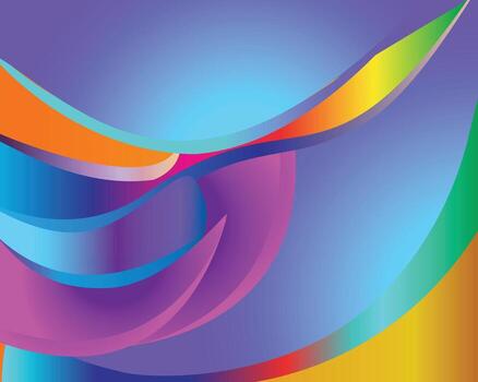 Colorful Abstract Gradient Wave Background Design. vector