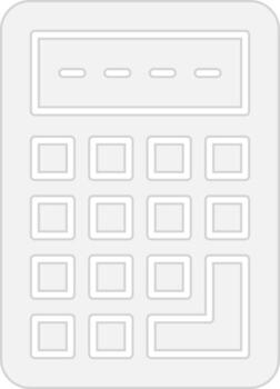 Calculator 3D Interface Shape vector