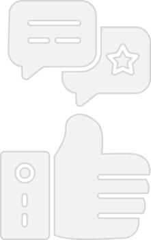 Feedback Futuristic App Badge vector