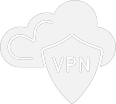 Virtual Private Network Simplified Line Mark vector