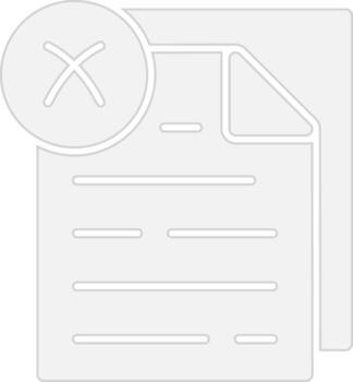 Rejected Neon UI Symbol vector