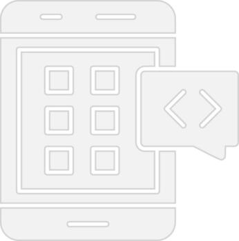 móvil solicitud 3d prestados símbolo vector