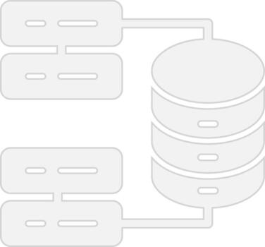 Database Monochrome Line Graphic vector