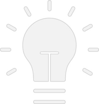 Light Bulb Subtle UI Graphic vector