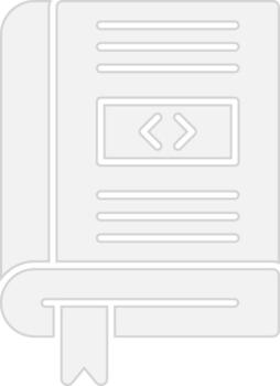 Coding Book Digital Outline Piece vector