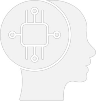 Artificial intelligence Simplified Line Mark vector